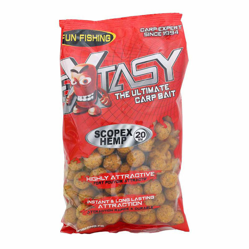 Bouillettes funfishing extasy Scopex Hemp 800gr - Denses | Pacific Pêche