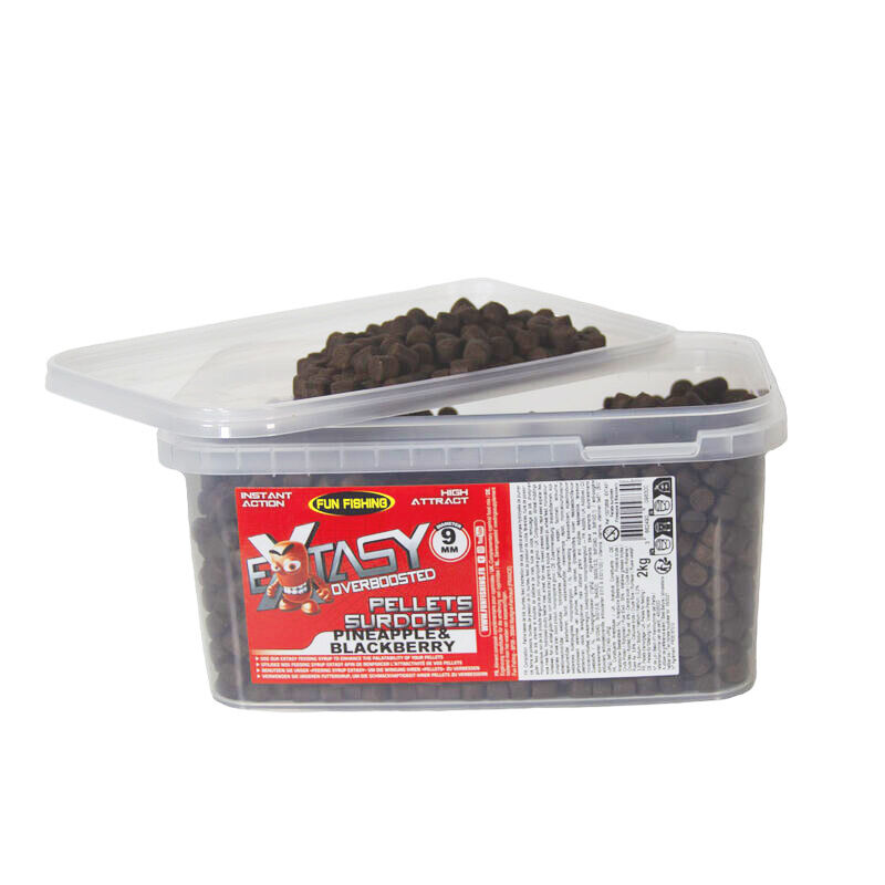 Pellets Fun Fishing Extasy Pellets Surdosés Seau 2kg - 9mm Pineapple & Blackberry - Amorçages | Pacific Pêche