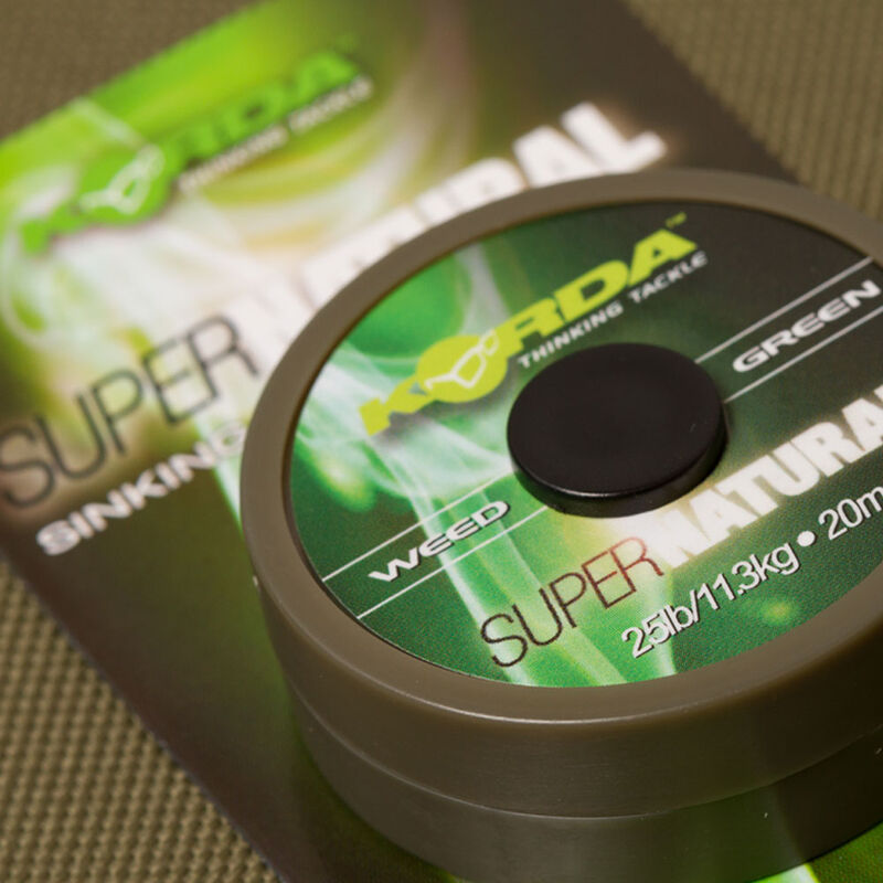 Tresse &agrave; bas de ligne carpe korda super natural 18lbs - Tresse BDL | Pacific P&ecirc;che