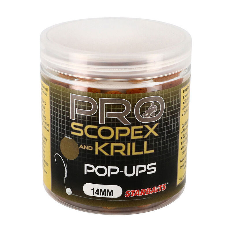 Bouillettes flottantes carpe probiotic scopex krill pop up 60g - Flottantes | Pacific P&ecirc;che