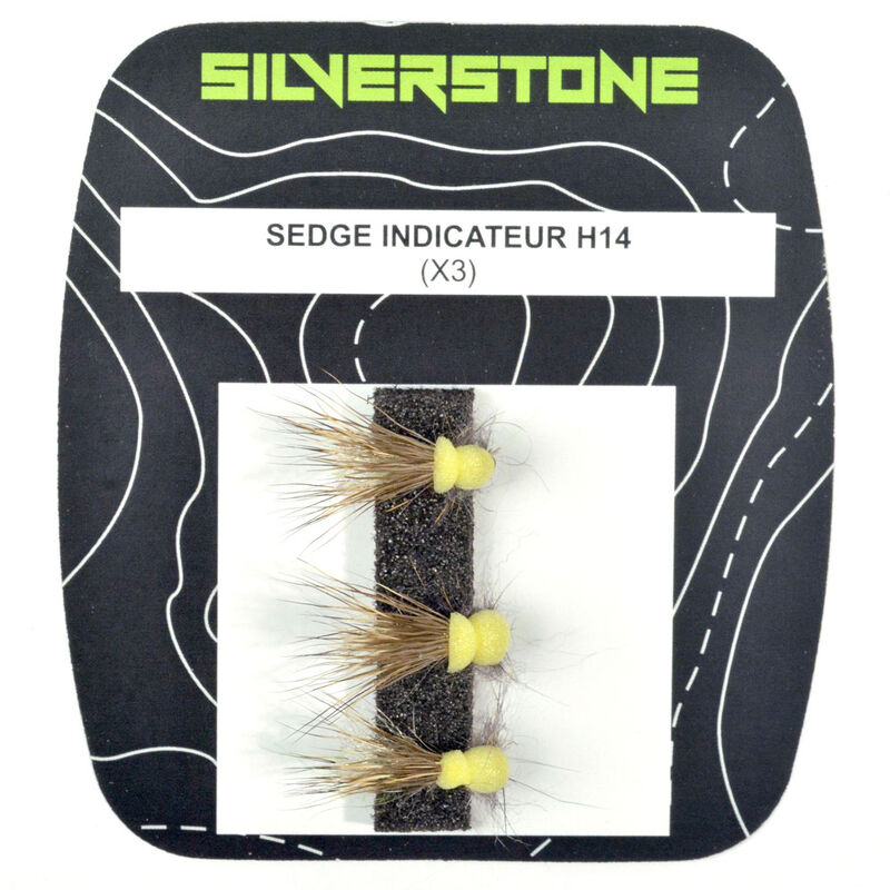 Mouche sèche silverstone sedge indicateur h14 (x3) - Sèches | Pacific Pêche