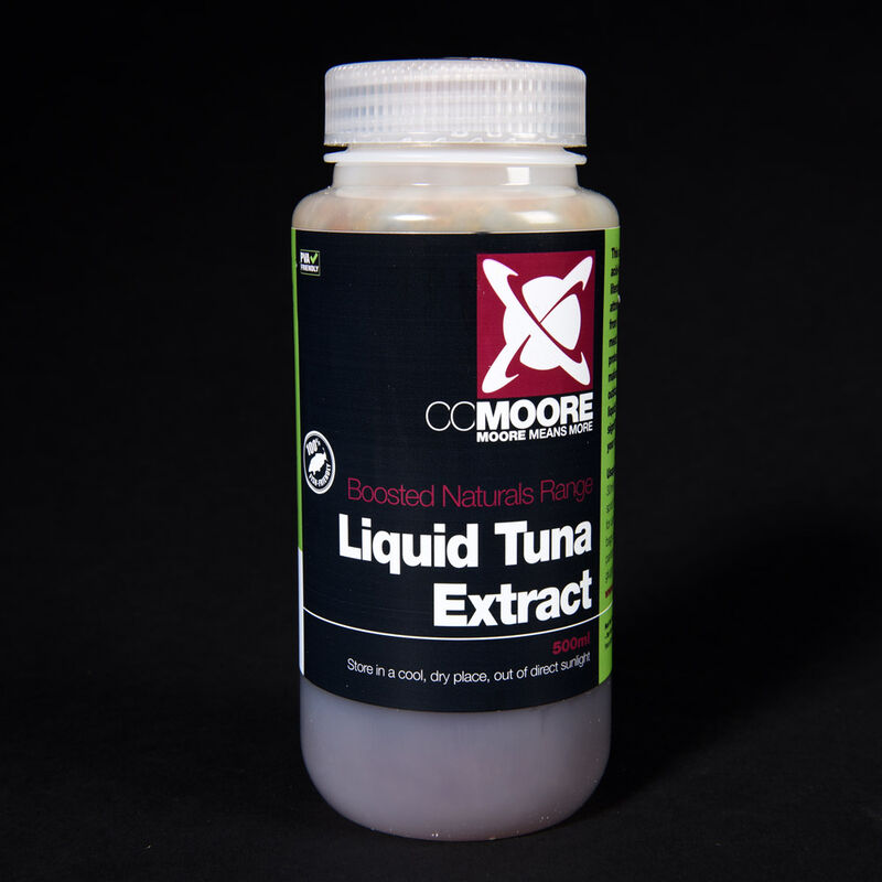 Liquide de trempage carpe cc moore liquid tuna extract 500ml - Boosters / dips | Pacific P&ecirc;che