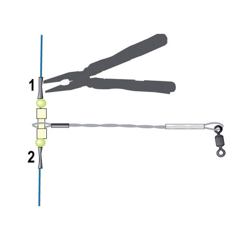 Clipots &agrave; sertir flashmer (4 pi&egrave;ces par pochette) - Coulisseaux/Clipots | Pacific P&ecirc;che