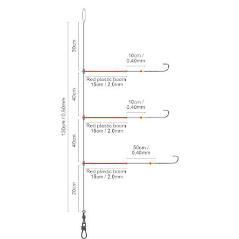 Bas de Ligne SPRO Salt Rig Plastic Boom Easy - Bas de Lignes / Lignes Montées | Pacific Pêche