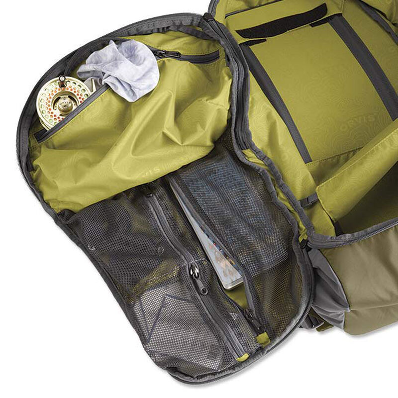 Sac mouche orvis safe passage day pack olive grey - Sacs | Pacific P&ecirc;che
