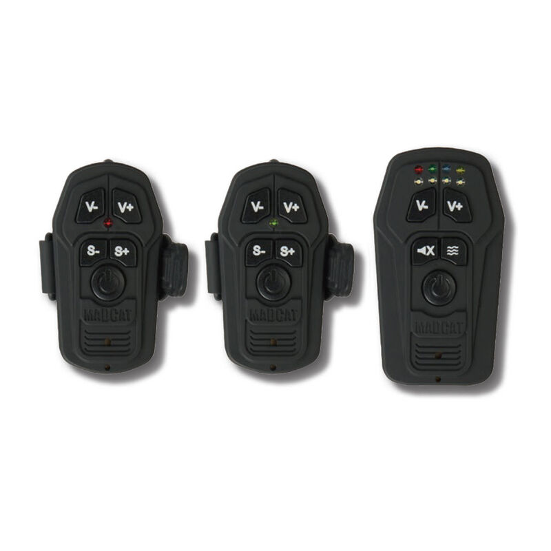 Coffret détection silure madcat smart alarm set 2 détecteurs +1 centrale rouge / vert - Coffrets | Pacific Pêche