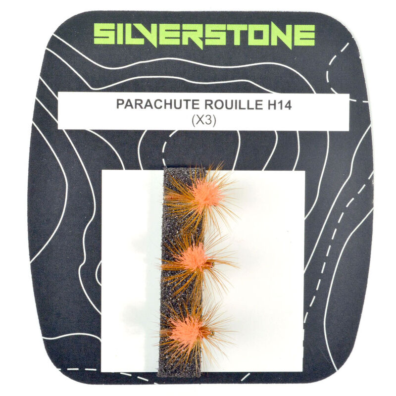 Mouche sèche silverstone parachute rouille h14 (x3) - Sèches | Pacific Pêche