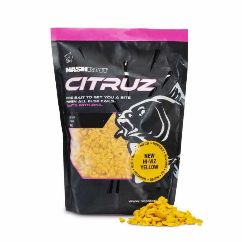 Bouillettes Broy&eacute;es Nash Citruz Flake Yellow 1kg - Denses | Pacific P&ecirc;che