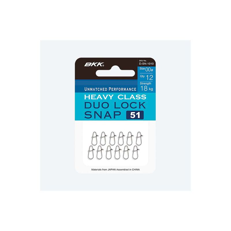 Agrafe BKK Duo Lock Snap 51 Heavy - Emerillons et Agrafes | Pacific Pêche