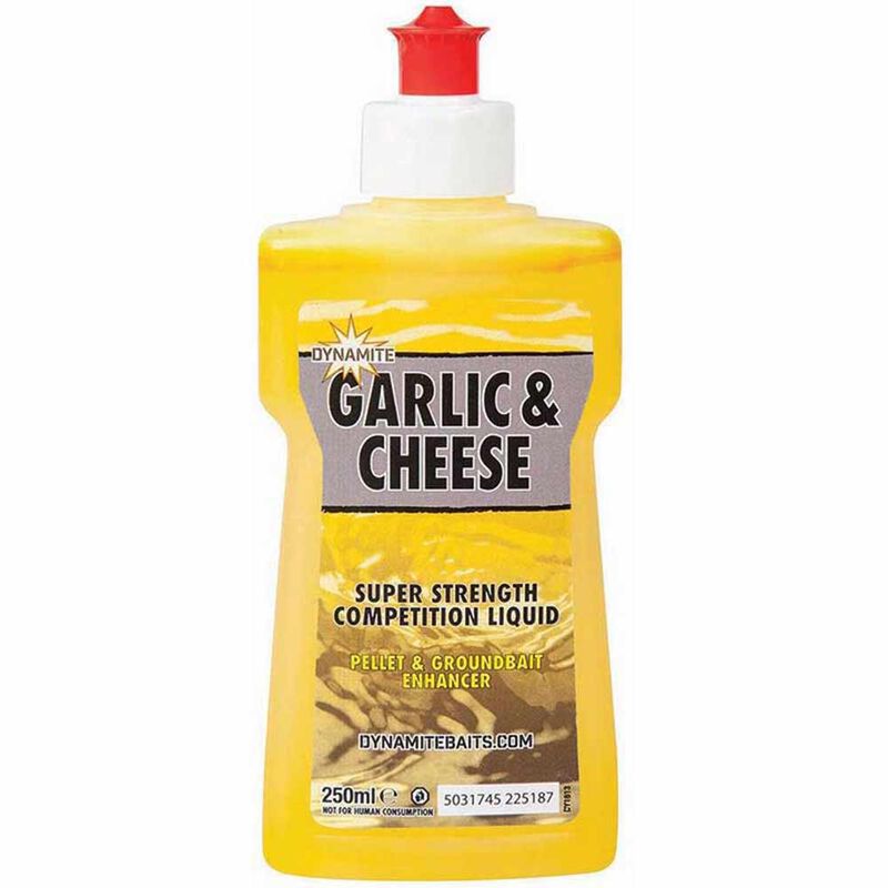 Attractant Liquide Dynamite Baits Garlic & Cheese 250 ml - Additifs | Pacific P&ecirc;che