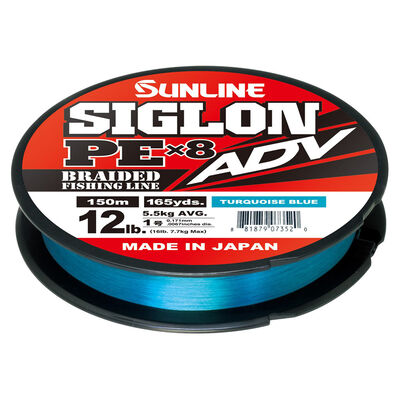 Tresse Sunline Siglon ADV x8 Bleu Turquoise 150m - Tresses | Pacific P&ecirc;che