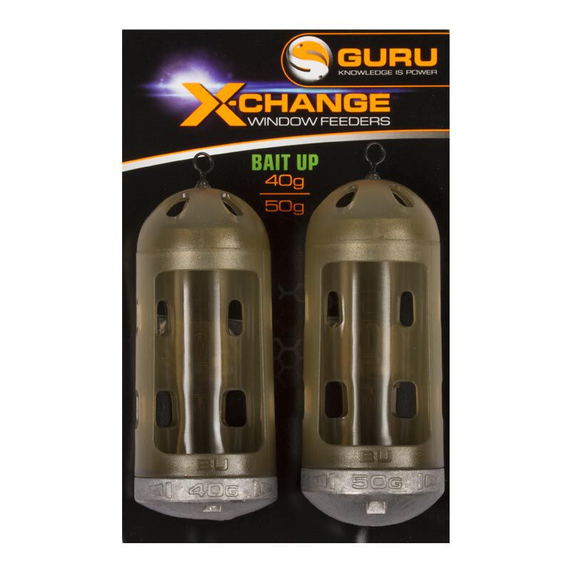 Cages feeder guru x-change BAIT UP  window feeders 40G + 50G (x2) - Cages | Pacific Pêche