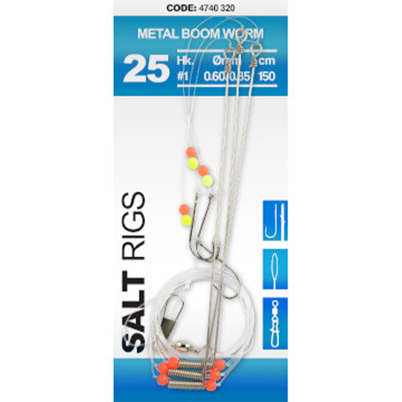 Bas de Ligne SPRO Salt Rig Metal Boom Worm - Bas de Lignes / Lignes Montées | Pacific Pêche