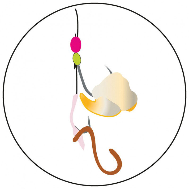 Bas de ligne mer flashmer multitouche 2 hamecons n°2 - Bas de Lignes / Lignes Montées | Pacific Pêche