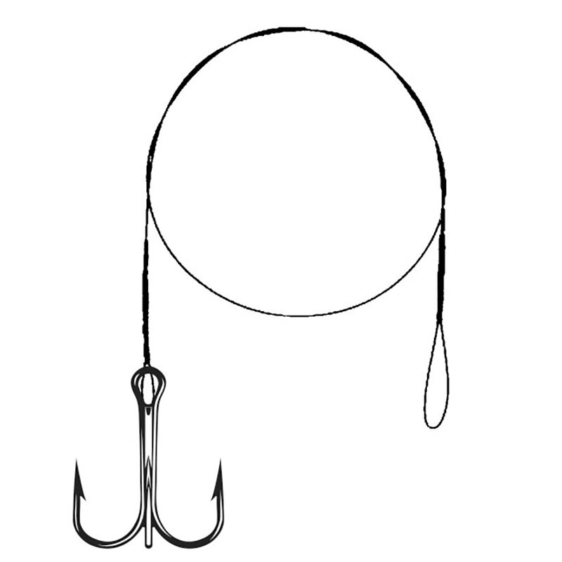 Avancon acier carnassier cannelle megaflex 40cm 7.5kg triple (x3) - Bas de ligne montés | Pacific Pêche