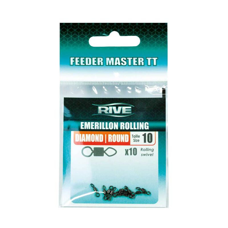 Emerillon Rolling Rive D-R - Taille 10 (x10) - Acc. de montage feeder | Pacific Pêche