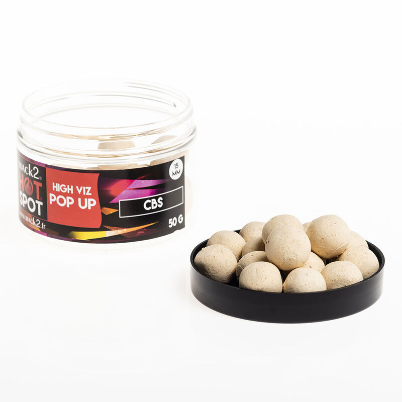 Bouillettes flottantes carpe mack2 fluo pop up cbs 50g - Flottantes | Pacific Pêche