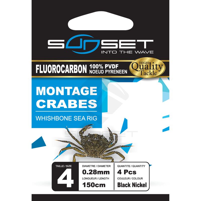 Hameçons montés Hm Rs compétition montage crabe / fluoro - Hameçons Montés | Pacific Pêche