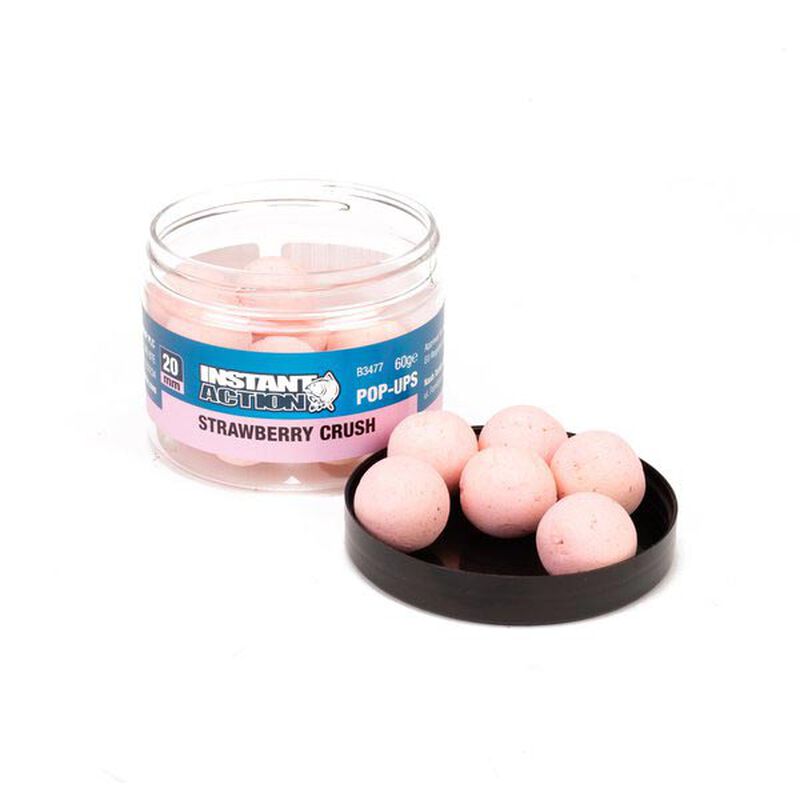 Bouillettes flottantes carpe nashbait instant action pop up strawberry crush - Flottantes | Pacific P&ecirc;che