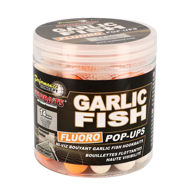 Bouillettes flottantes carpe performance.con garlic fish fluo pop up 80g - Flottantes | Pacific P&ecirc;che