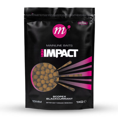 Bouillettes Mainline Hi Impact Scopex Blackcurrant 1kg - Denses | Pacific P&ecirc;che