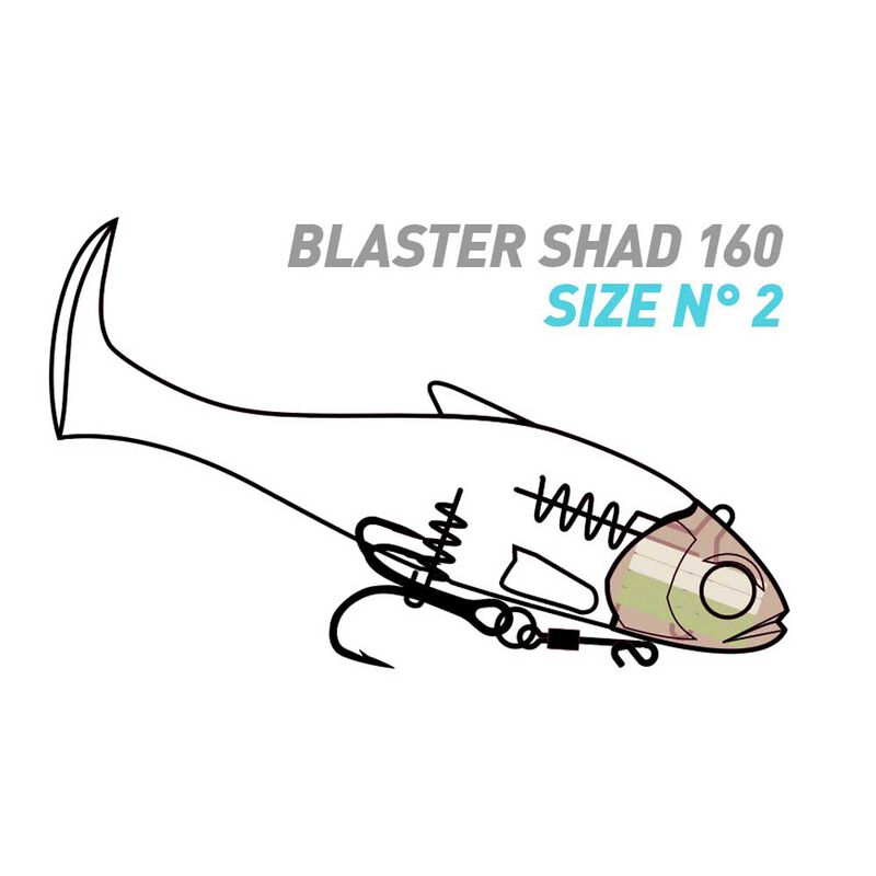 Leurre Souple Shad Fiiish Blaster Shad 16cm, 53g