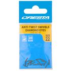 Emerillons Cresta Rolling Swivel Diamond Eyes (x10) - Emerillons , Agrafes et Perles | Pacific P&ecirc;che