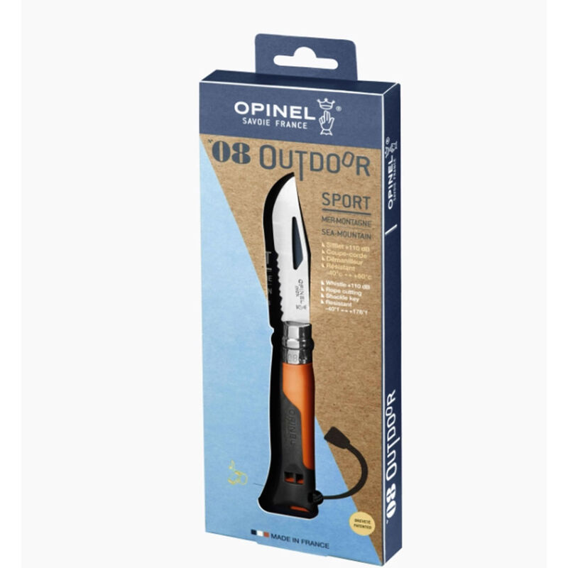 Couteau Opinel N°08 Outdoor Orange - Goodies/Gadgets | Pacific Pêche