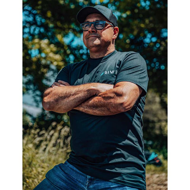 T-shirt Noir Rive - Manches Courtes | Pacific Pêche