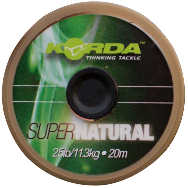 Tresse &agrave; bas de ligne carpe korda super natural 25lbs - Tresse BDL | Pacific P&ecirc;che