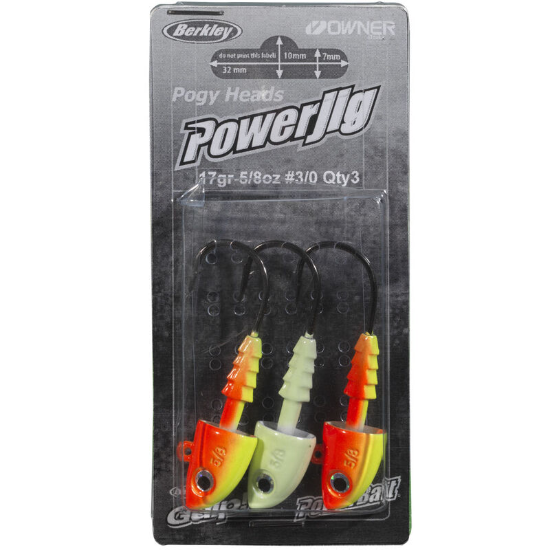 T&ecirc;te plomb&eacute;e carnassier berkley pogy head smelt 3/0 (x3) - T&ecirc;tes plomb&eacute;es | Pacific P&ecirc;che