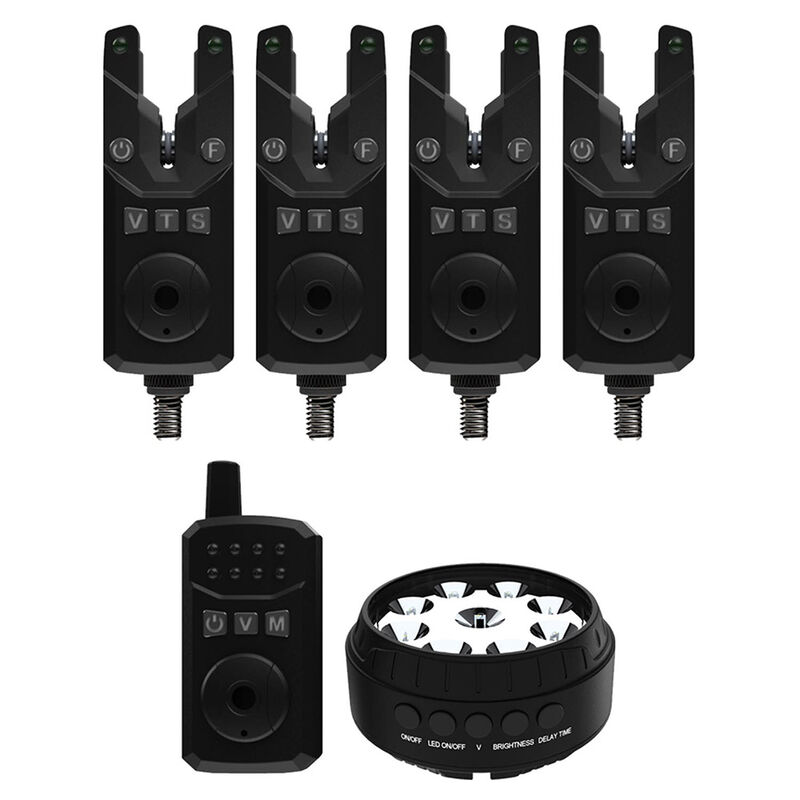 Coffret 4 détecteurs + 1 centrale + lampe bivvy Sonik SKS2 - Coffrets détecteurs | Pacific Pêche