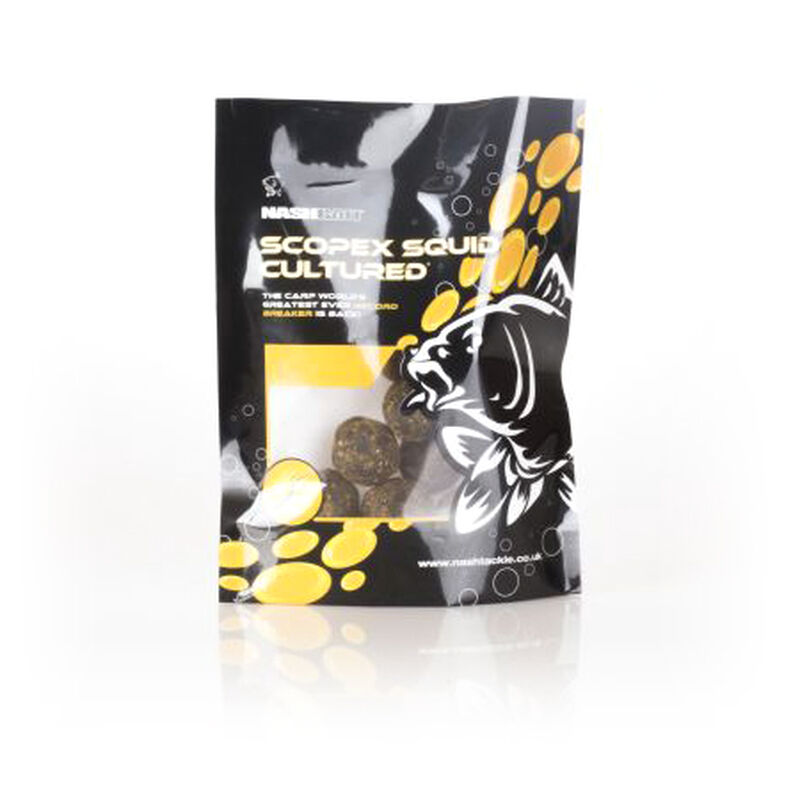 Bouillettes carpe nashbait scopex squid cultured hookbaits - Denses | Pacific P&ecirc;che