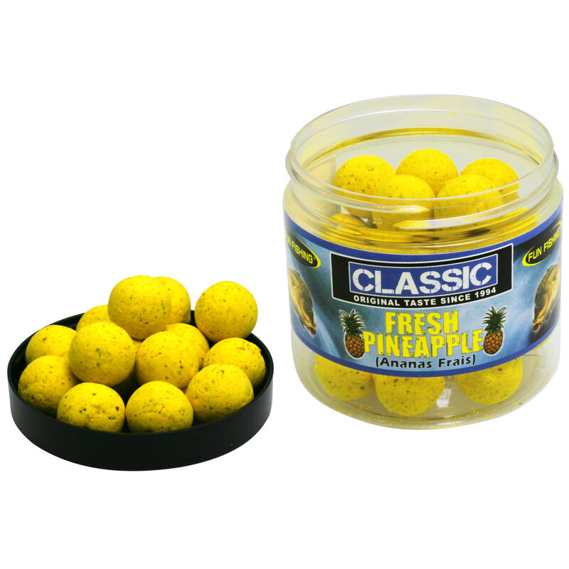 Bouillettes flottantes carpe fun fishing classic pop ups ananas frais 50g - Flottantes | Pacific P&ecirc;che