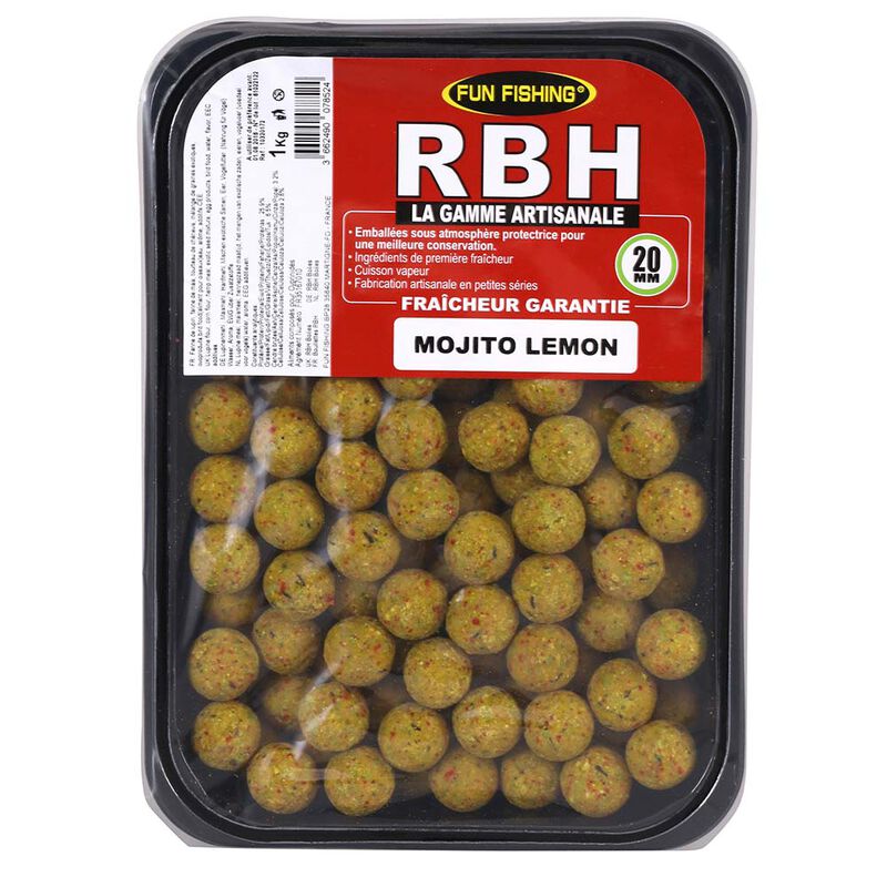 Bouillettes Fun Fishing RBH Boilies Mojito Lemon 800g - Denses | Pacific P&ecirc;che