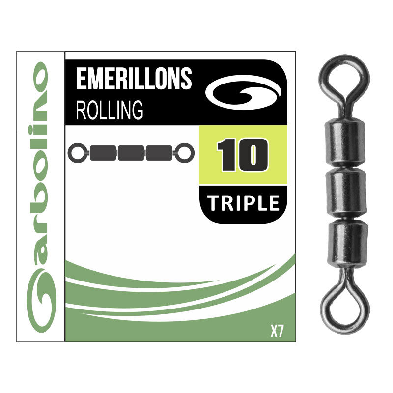 Micro Émerillons Triple Garbolino Streamline Rolling Triple (x7) - Emerillons | Pacific Pêche
