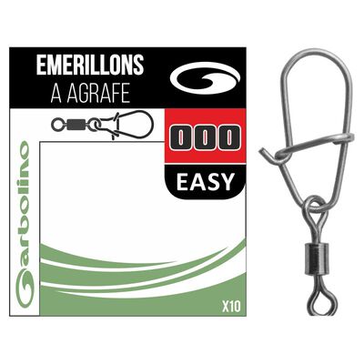 Micro émerillons type rolling + agrafe forme easy Garbolino STREAMLINE  x10 - Emerillons | Pacific Pêche