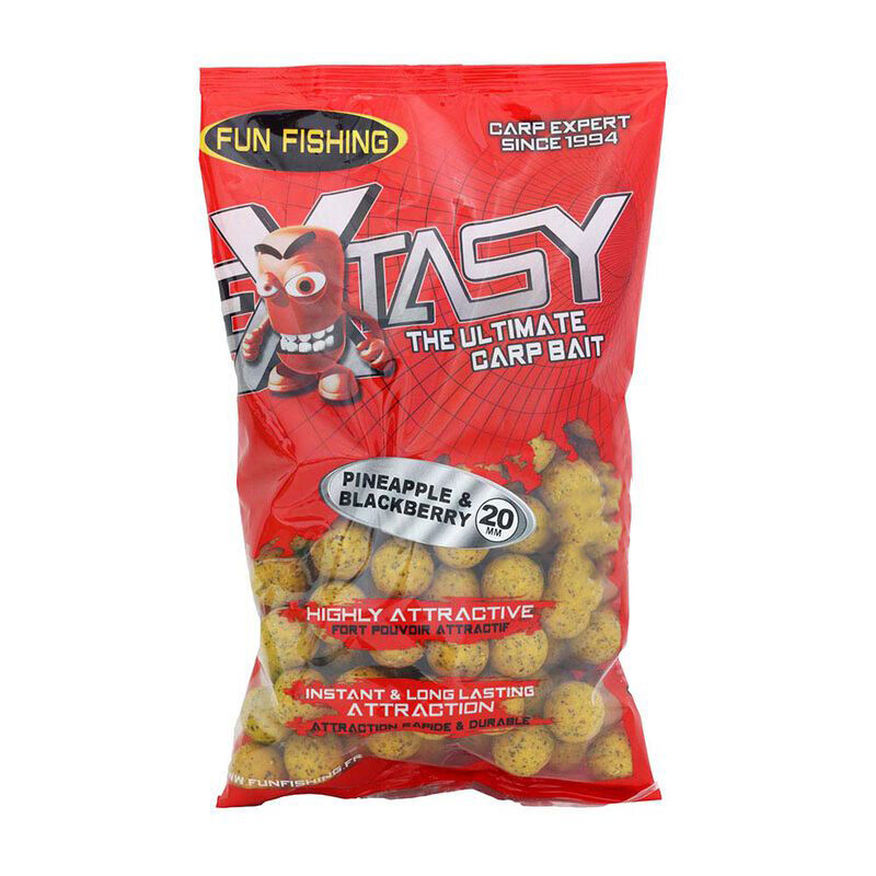 Bouillettes funfishing extasy Pineapple et Blackberry 800gr - Denses | Pacific Pêche