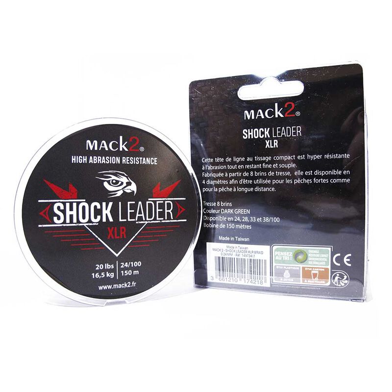 Tresse 8 brins shock leader mack2 xlr 150m - T&ecirc;te de ligne | Pacific P&ecirc;che