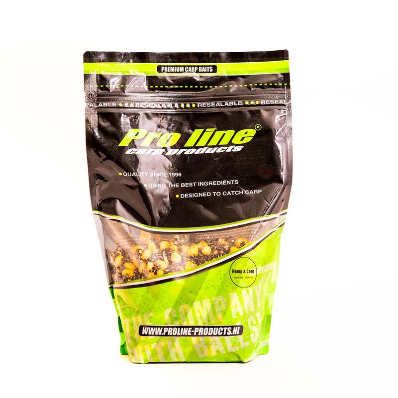 Graines cuites carpe proline particle range hemp and corn 1.5l - Pr&ecirc;tes &agrave; l'emploi | Pacific P&ecirc;che