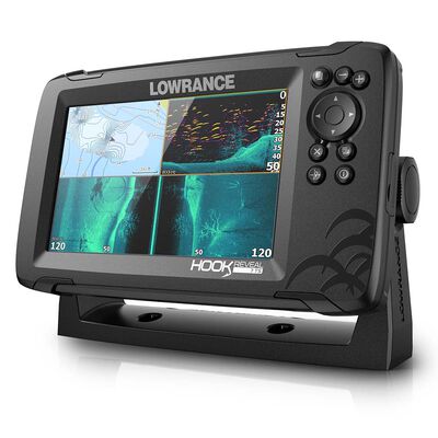 Echosondeur Lowrance Hook Reveal 7" Sonde HDI 83/200kHz - Sondeurs | Pacific Pêche