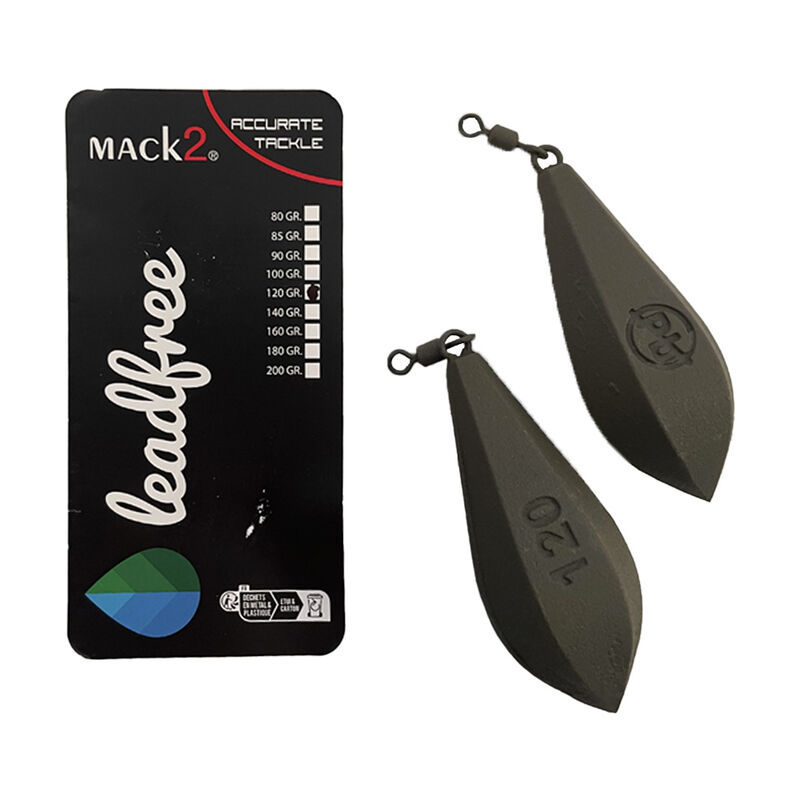 Plomb &eacute;cologique Distance Torpedo (x2) - Emerillons | Pacific P&ecirc;che