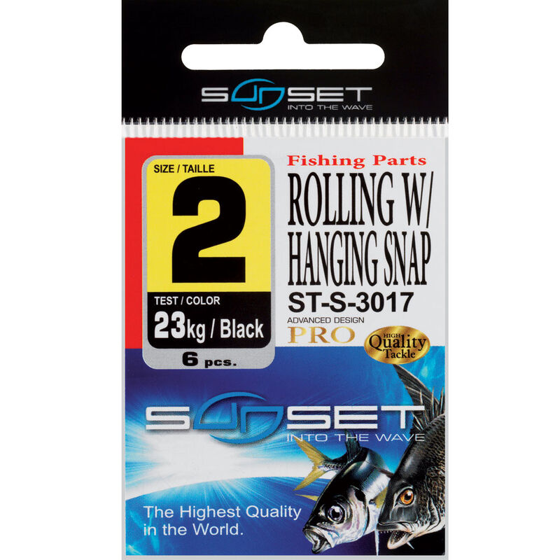 Emerillon Rolling à Agrafe SUNSET Hanging Snap - Agrafes | Pacific Pêche