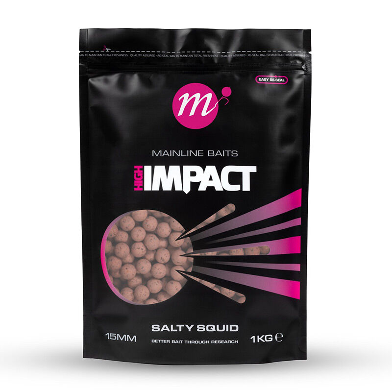Bouillettes Mainline Hi Impact Salty Squid 1kg - Denses | Pacific P&ecirc;che