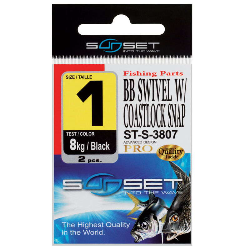 Agrafe Emerillon SUNSET BB Swivel Coastlock Snap - Agrafes | Pacific Pêche