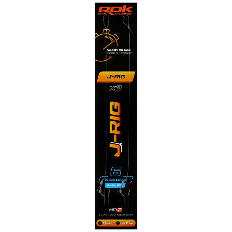 Bas de ligne Rok J-Rig Wide Gape Barbless x2 - Bas de Ligne Montés | Pacific Pêche