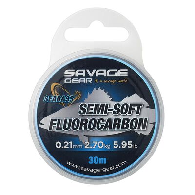 Bobine de fluorocarbone savage gear semi-soft seabass 30m clear - Fluorocarbons | Pacific Pêche