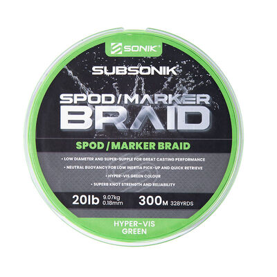 Tresse Sonik Subsonik Spod/Marker Braid 0.18 mm &ndash; 300 m - Tresse | Pacific P&ecirc;che