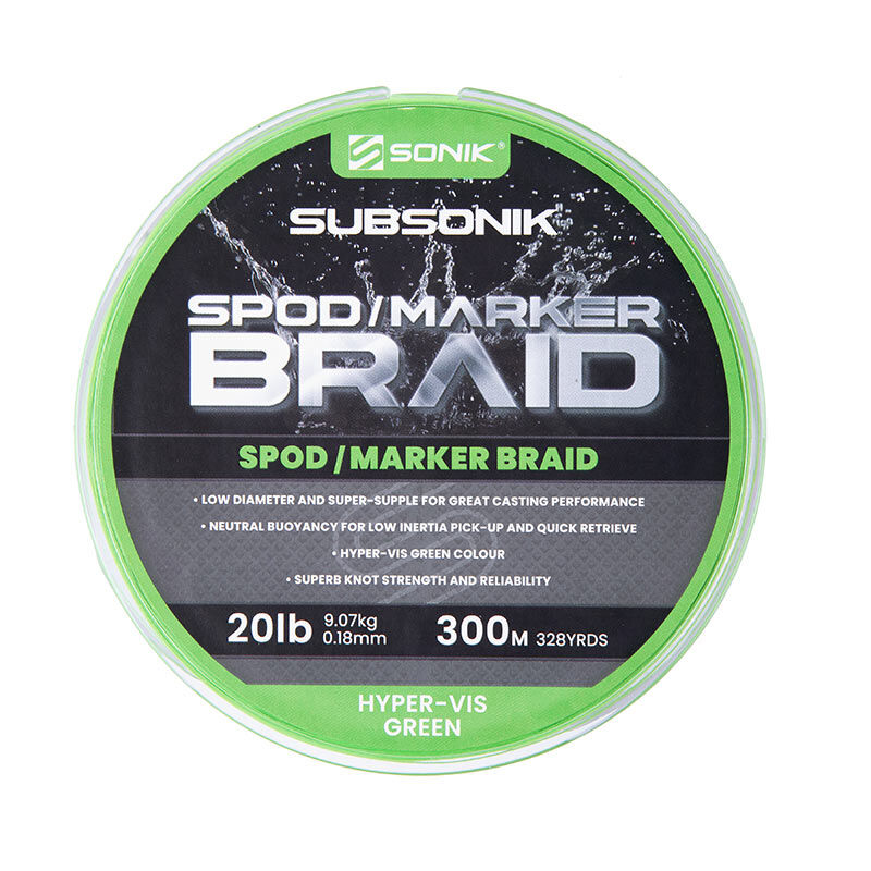 Tresse Sonik Subsonik Spod/Marker Braid 0.18 mm &ndash; 300 m - Tresse | Pacific P&ecirc;che