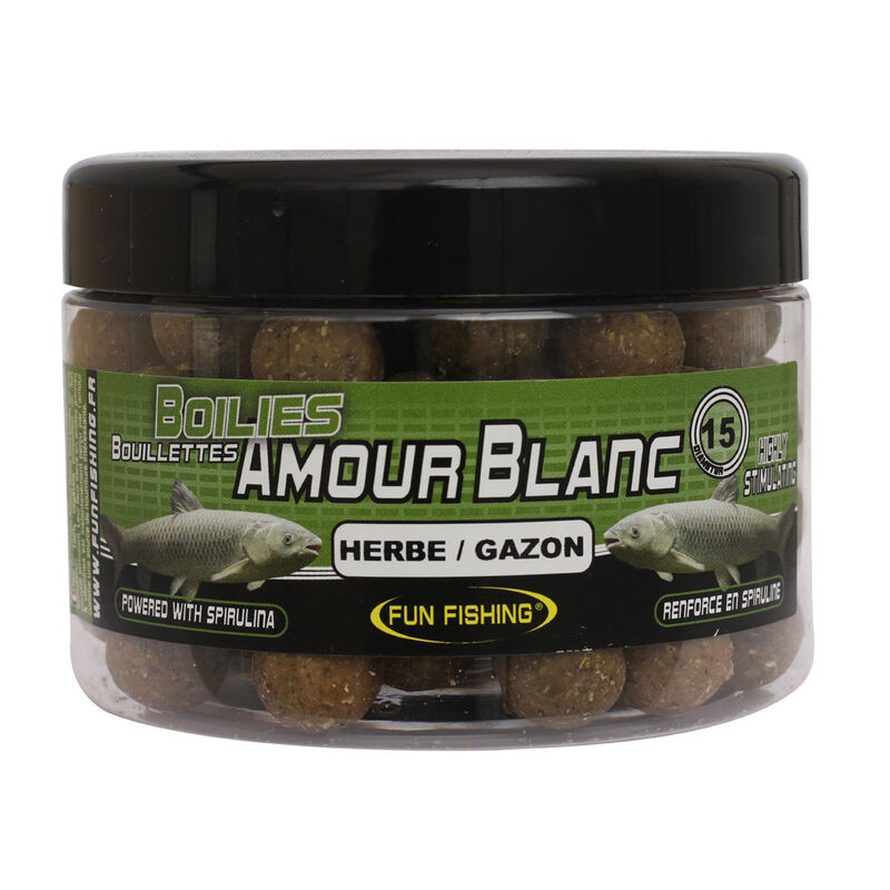 Bouillettes Pour Amour Blancs Fun Fishing Herbe Gazon 250gr 15mm Denses Peche A La Carpe Pacific Peche